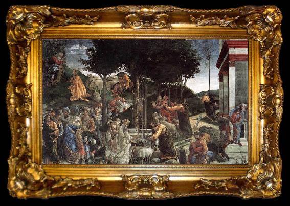 framed  BOTTICELLI, Sandro Scenes from the Life of Moses, ta009-2